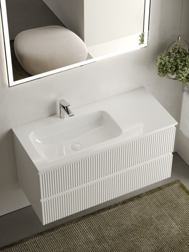 Тумба под раковину Sancos SNOB R SNR100LW 99,5х44,5х50 настенная - фото 5